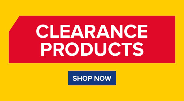 A promotional banner for Clearance products