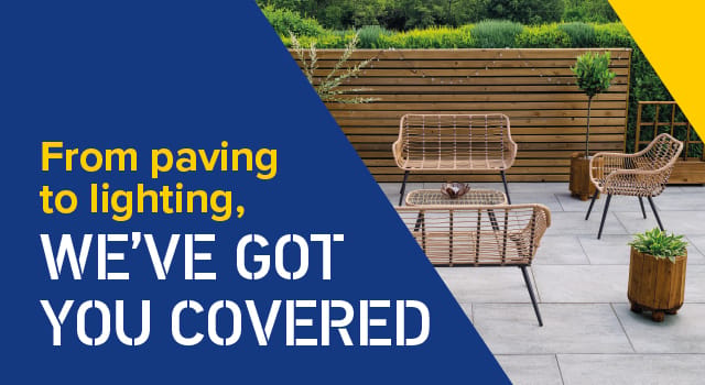 A promotional banner for the landscaping category