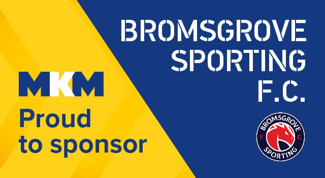 A promotional banner for Bromsgrove FC