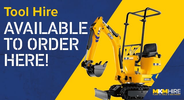 A promotional banner for MKM Hire