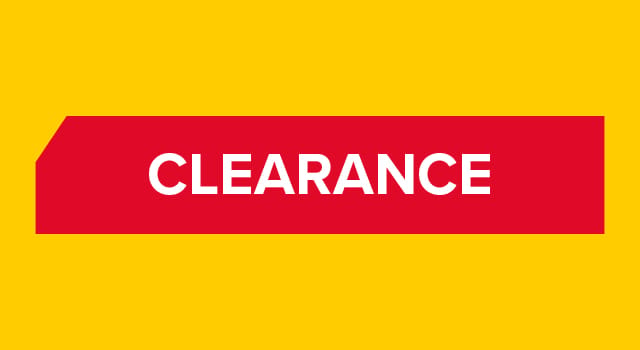 A promotional banner for Clearance products