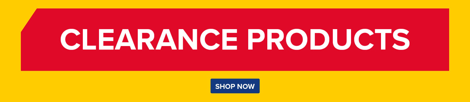A promotional banner for Clearance products