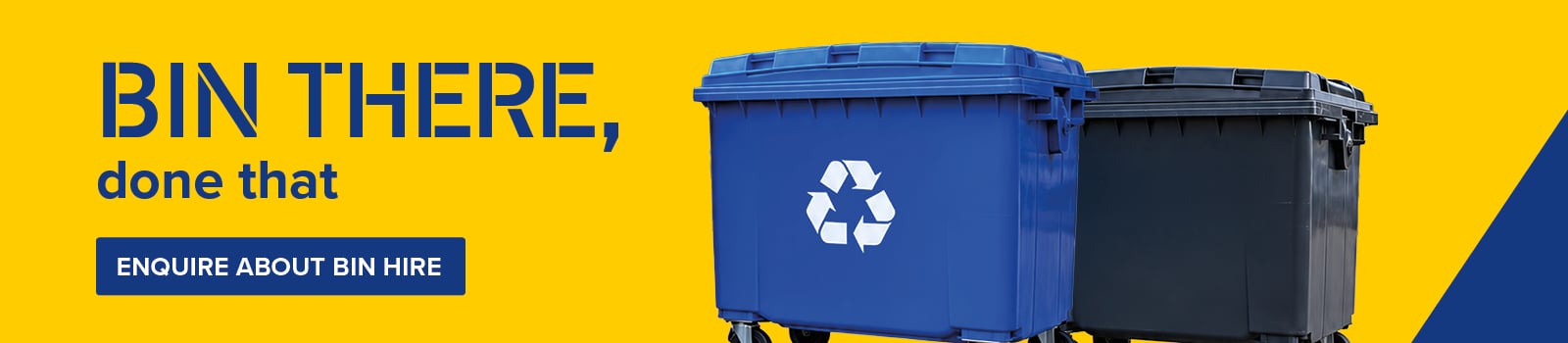 A promotional banner for bin hire