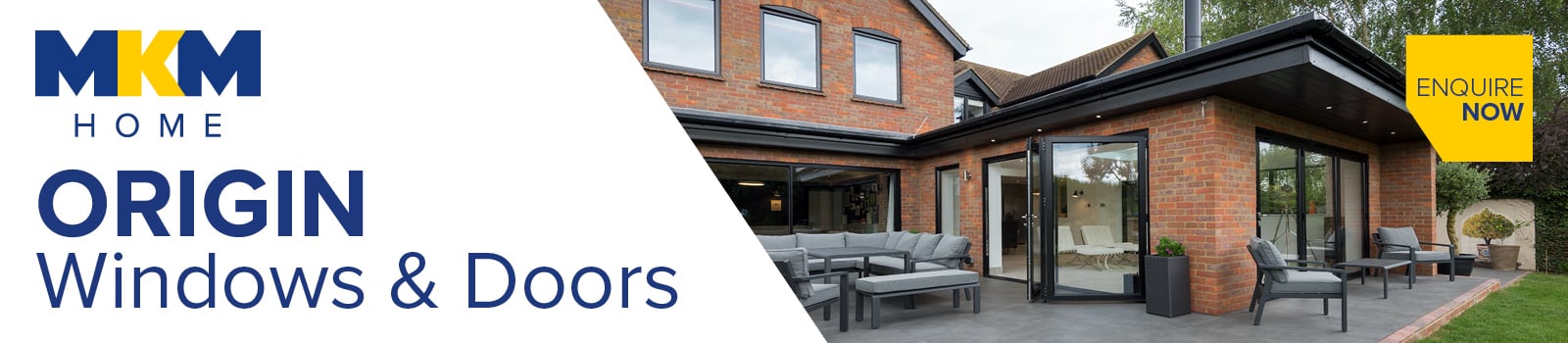Banner for Origin Windows & Doors at MKM Leamington Spa
