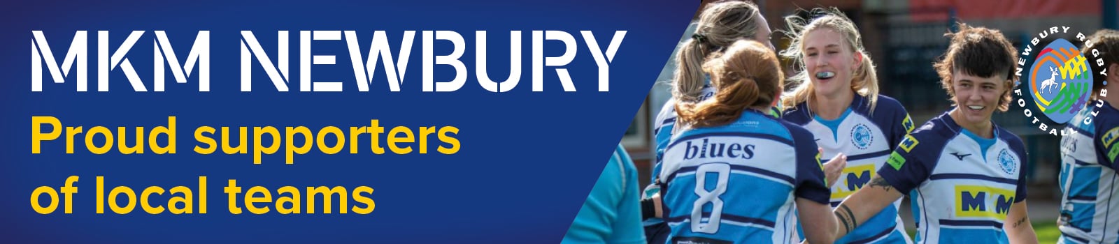 A promotional banner for MKM Newbury