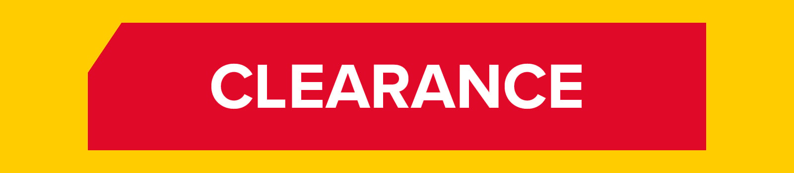 A promotional banner for Clearance products