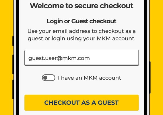 Order fast - no account needed