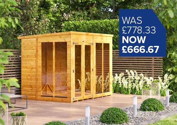 8x6 Power Pent Shiplap Dip Treated Summerhouse