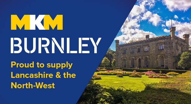 A promotional banner for MKM Burnley