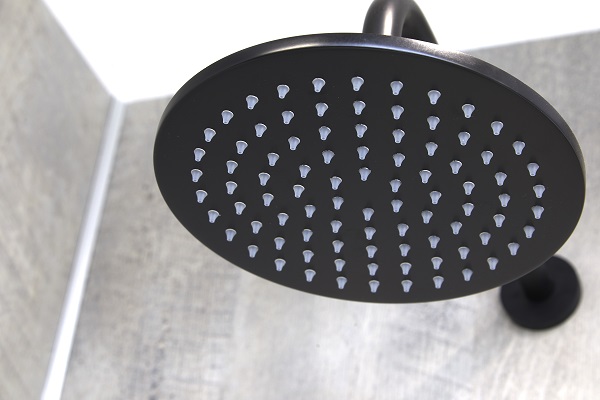 black showerhead