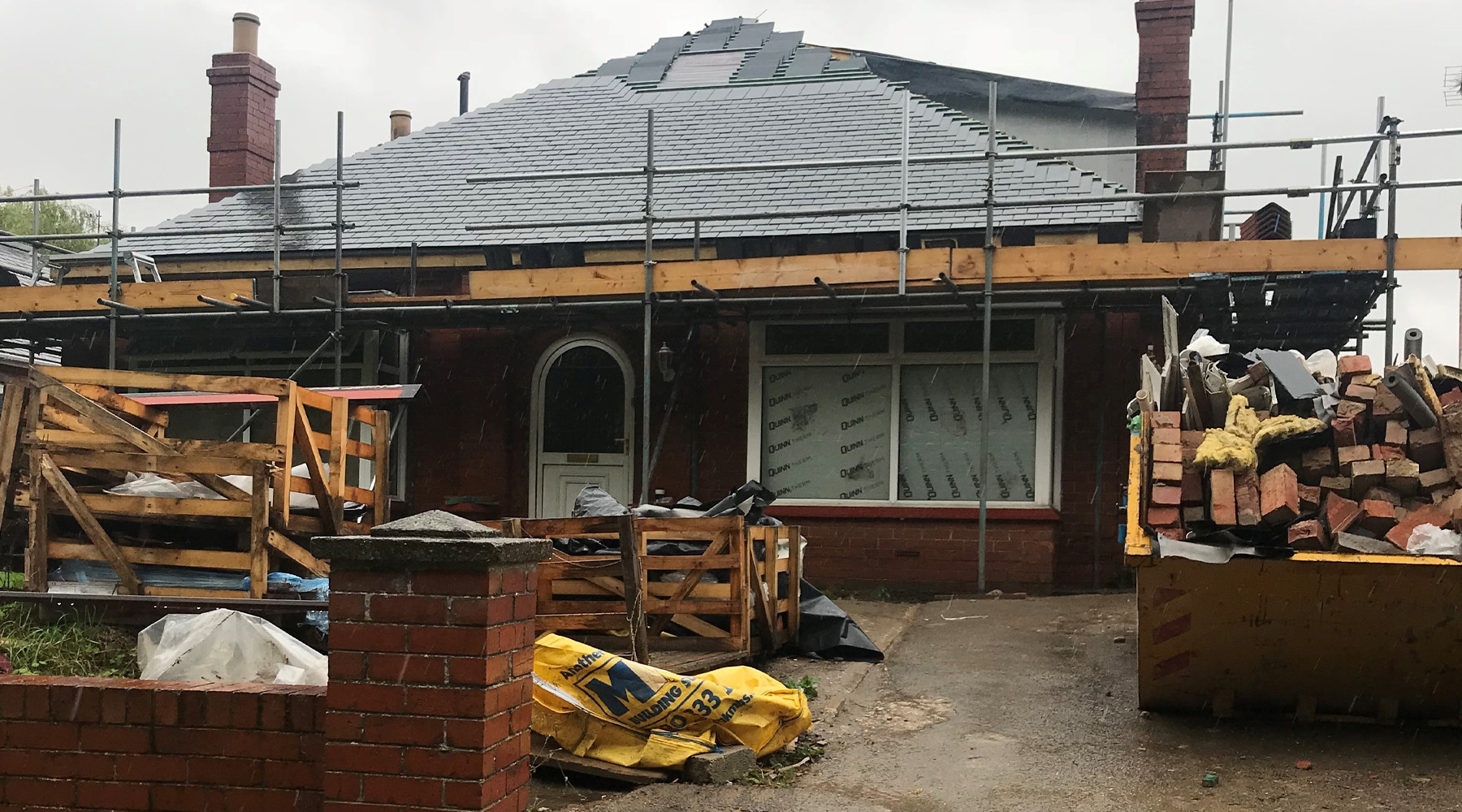 outside view of house under construction