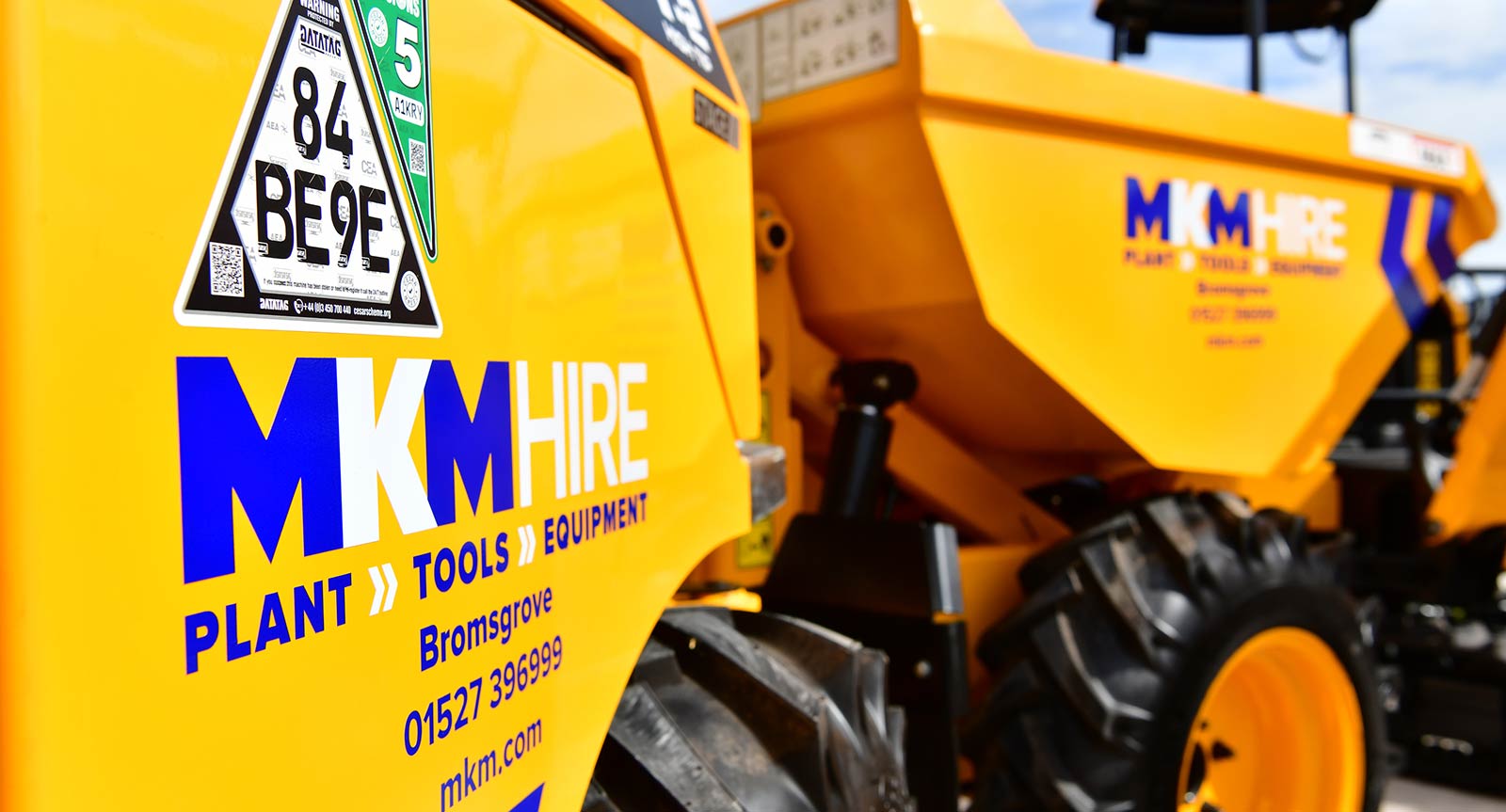 close up of JCB construction vehicle