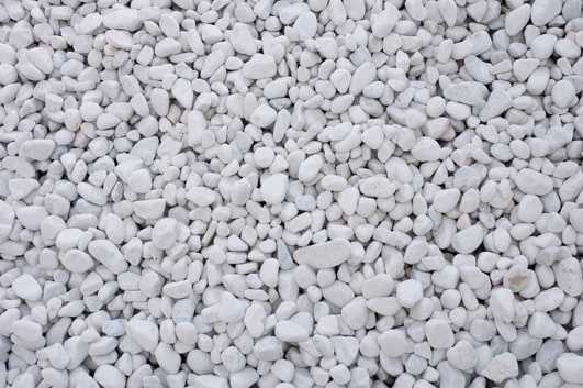 white aggregates/pebbles